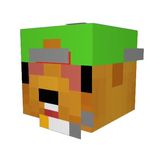 T1mx Minecraft avatar head, 3D render