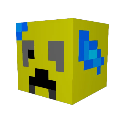 T1nTeD Minecraft avatar head, 3D render