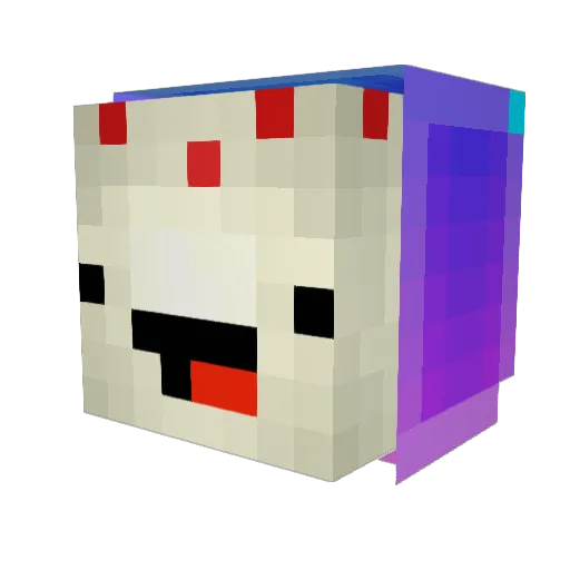 T1sk Minecraft avatar head, 3D render