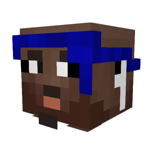 T1tt03 Minecraft avatar head, 3D render