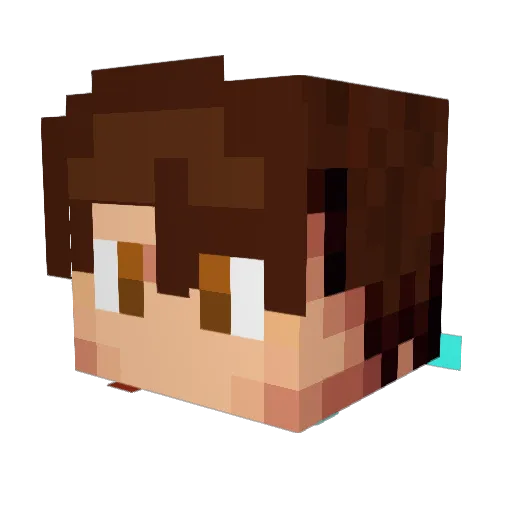 T1viro Minecraft avatar head, 3D render