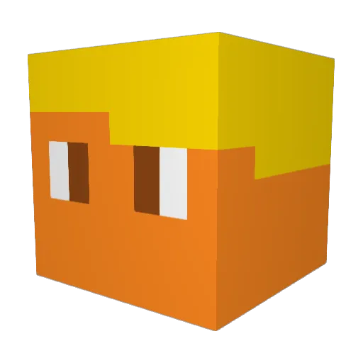 T26Max Minecraft avatar head, 3D render