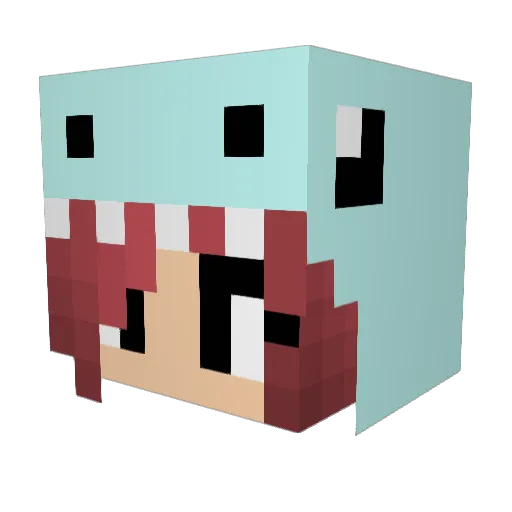 T2Casal Minecraft avatar head, 3D render