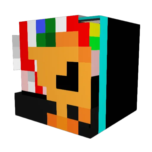 T2Stom Minecraft avatar head, 3D render