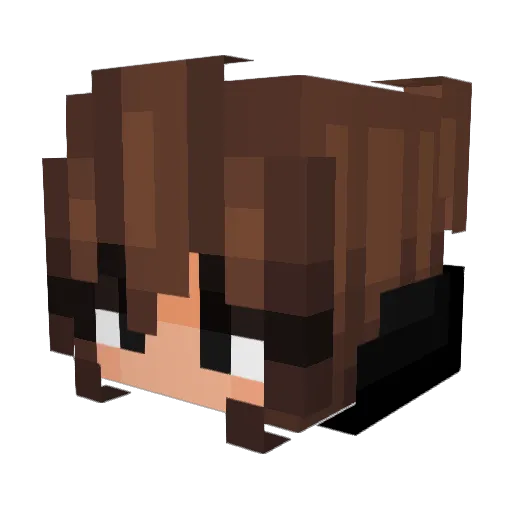 T308643 Minecraft avatar head, 3D render