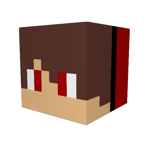 T33mub Minecraft avatar head, 3D render