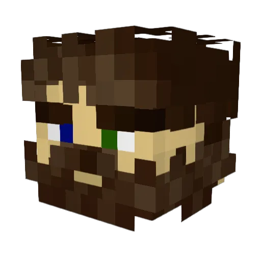 T33py Minecraft avatar head, 3D render