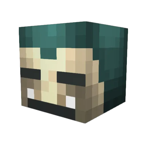 T3D04 Minecraft avatar head, 3D render