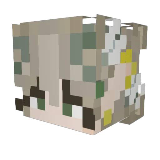 T3RRiB3AR1 Minecraft avatar head, 3D render