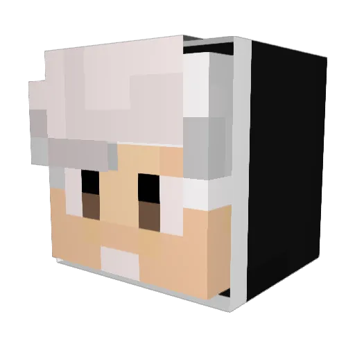 T3UZz Minecraft avatar head, 3D render