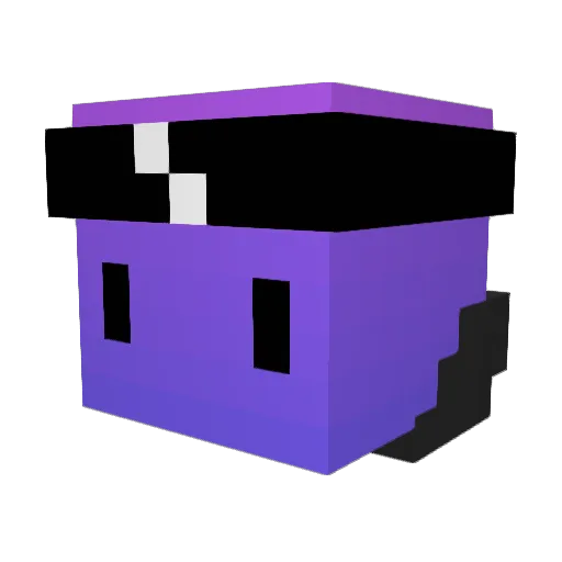 T3XER Minecraft avatar head, 3D render