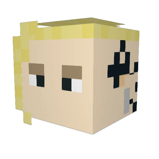 T3Zeo Minecraft avatar head, 3D render