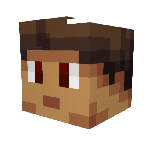 T3dLa Minecraft avatar head, 3D render