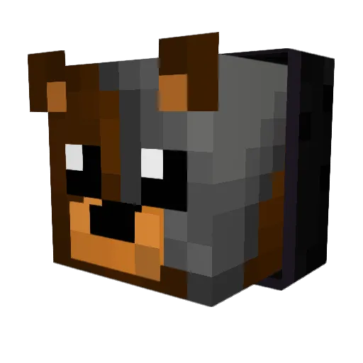 T3dd_YY Minecraft avatar head, 3D render