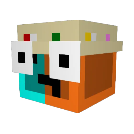 T3engo Minecraft avatar head, 3D render