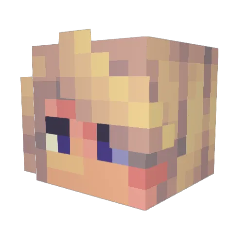 T3eny Minecraft avatar head, 3D render