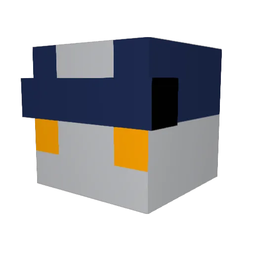T3hk_ Minecraft avatar head, 3D render
