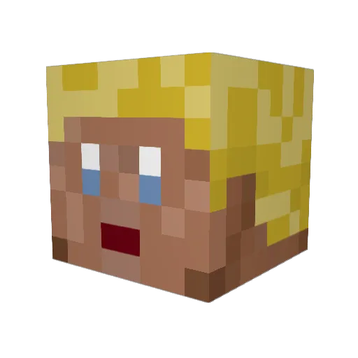 T3mz Minecraft avatar head, 3D render