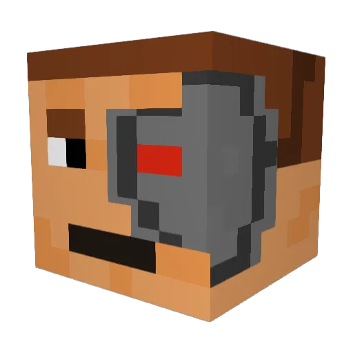 T3rminator007 Minecraft avatar head, 3D render