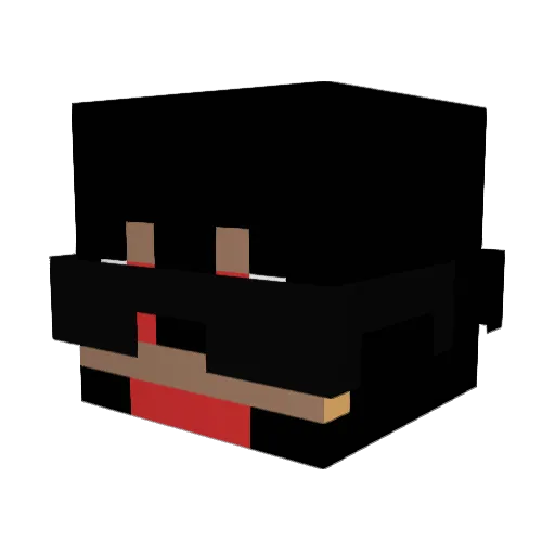 T3too Minecraft avatar head, 3D render