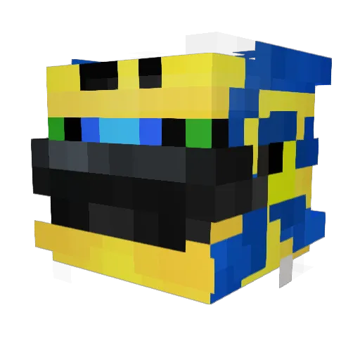 T402270 Minecraft avatar head, 3D render