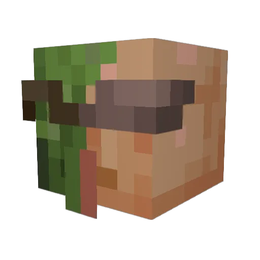 T40ne Minecraft avatar head, 3D render