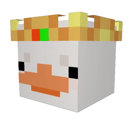 T42NE1 Minecraft avatar head, 3D render