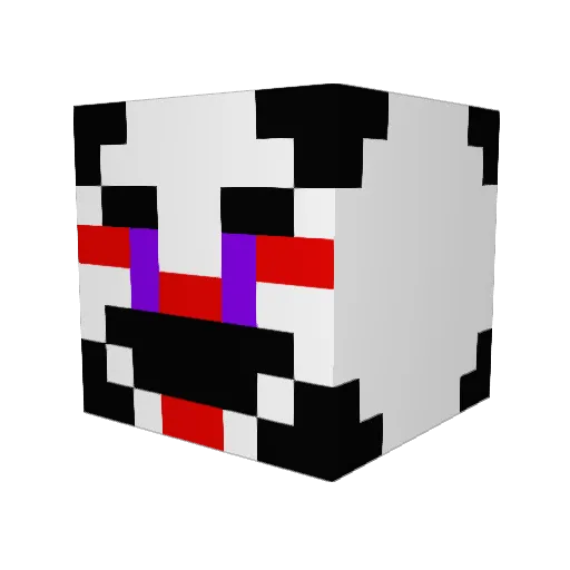 T4R4D Minecraft avatar head, 3D render