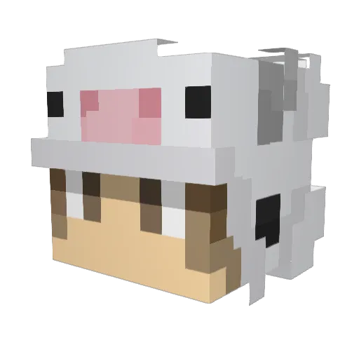 T4XI Minecraft avatar head, 3D render