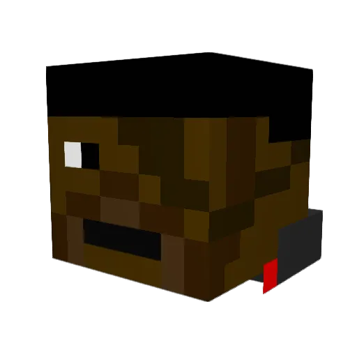 T4c0k1nG Minecraft avatar head, 3D render