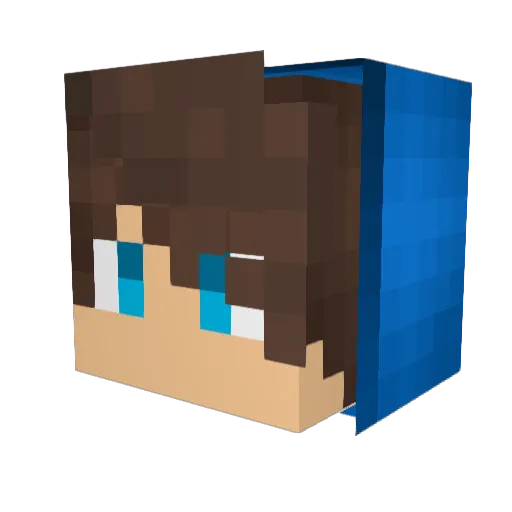 T4iki Minecraft avatar head, 3D render