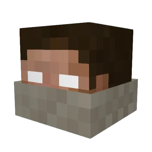 T4mm Minecraft avatar head, 3D render