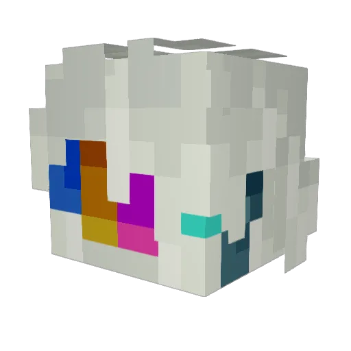 T4qq2dsT6 Minecraft avatar head, 3D render