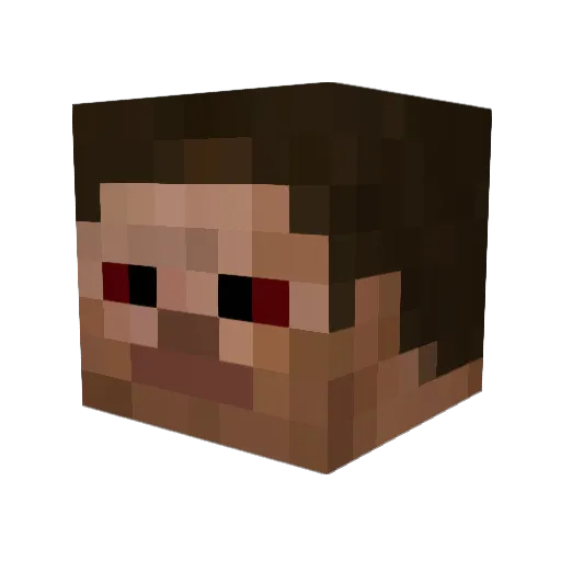 T50_ Minecraft avatar head, 3D render