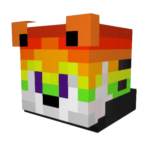 T629 Minecraft avatar head, 3D render