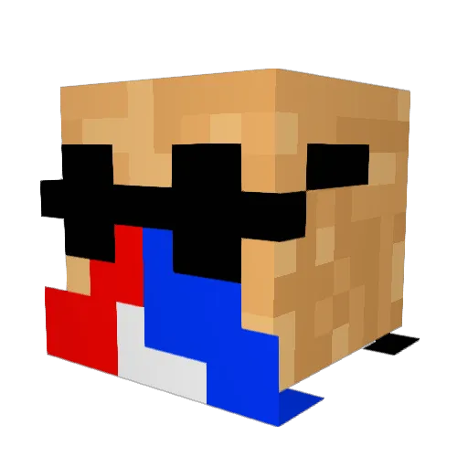 T65Z Minecraft avatar head, 3D render