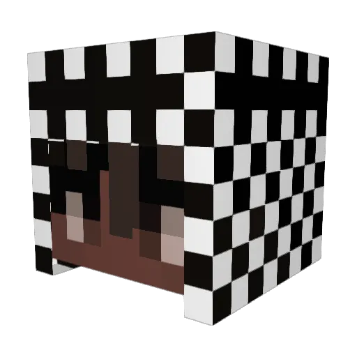 T6NI Minecraft avatar head, 3D render