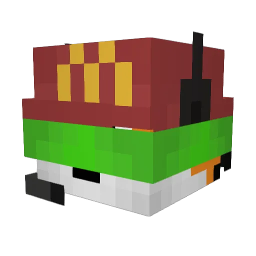 T7ger Minecraft avatar head, 3D render