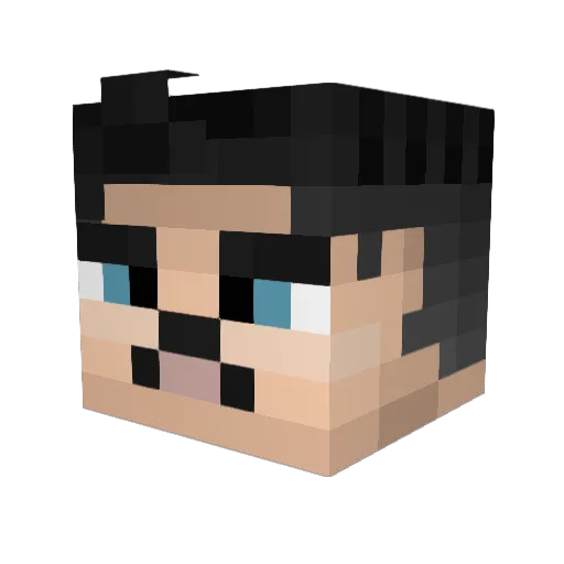 T7stormy Minecraft avatar head, 3D render