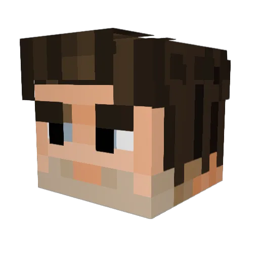 T86Rag Minecraft avatar head, 3D render