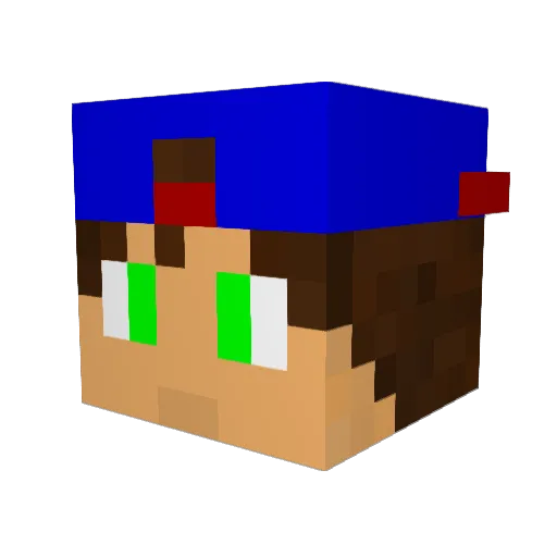 TABIGASHIGAN Minecraft avatar head, 3D render