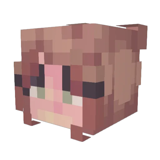 TABLEFAN Minecraft avatar head, 3D render