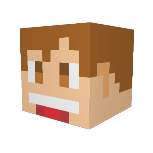 TACOWOOF Minecraft avatar head, 3D render
