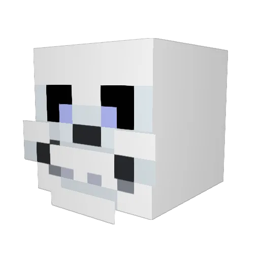 TACTICALCL0UD Minecraft avatar head, 3D render