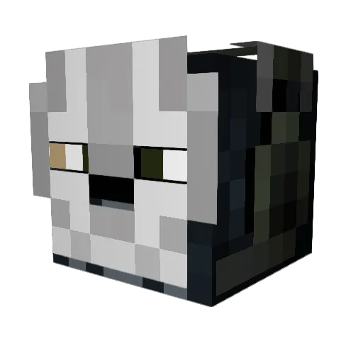 TACWolfYT Minecraft avatar head, 3D render