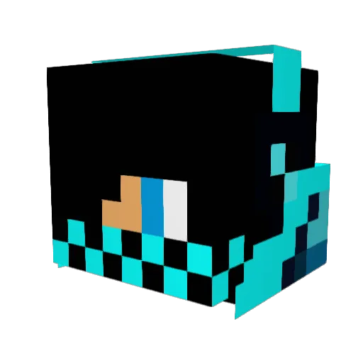 TAFUCKMAN Minecraft avatar head, 3D render