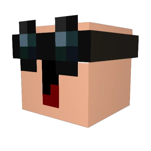 TAGZZZ Minecraft avatar head, 3D render