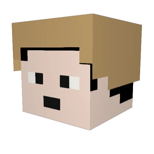 TAIKINCRAFT Minecraft avatar head, 3D render