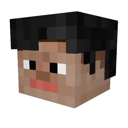 TAILK Minecraft avatar head, 3D render