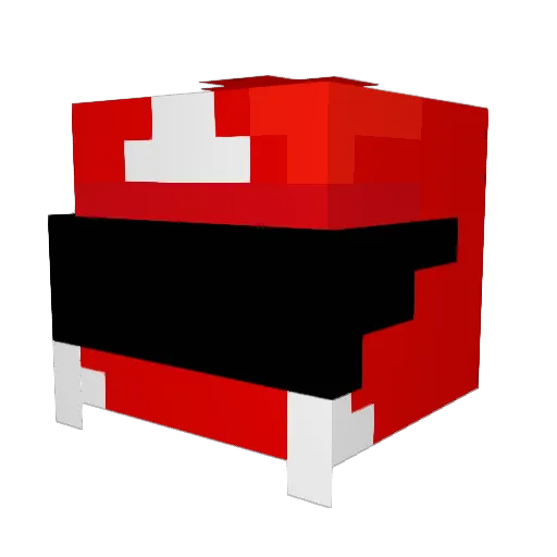TAK4444 Minecraft avatar head, 3D render